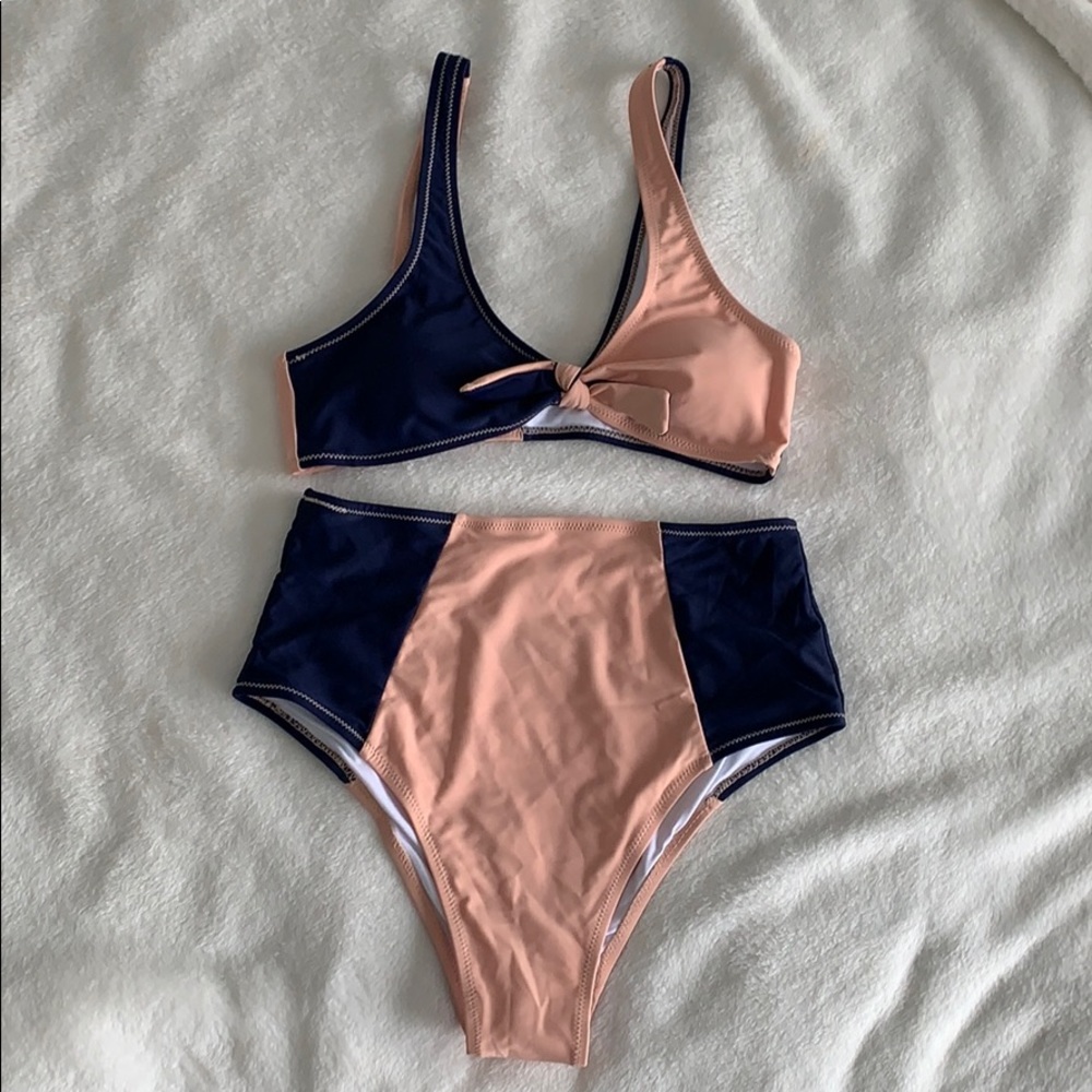 Cupshe 2 piece high waisted swimsuit-medium